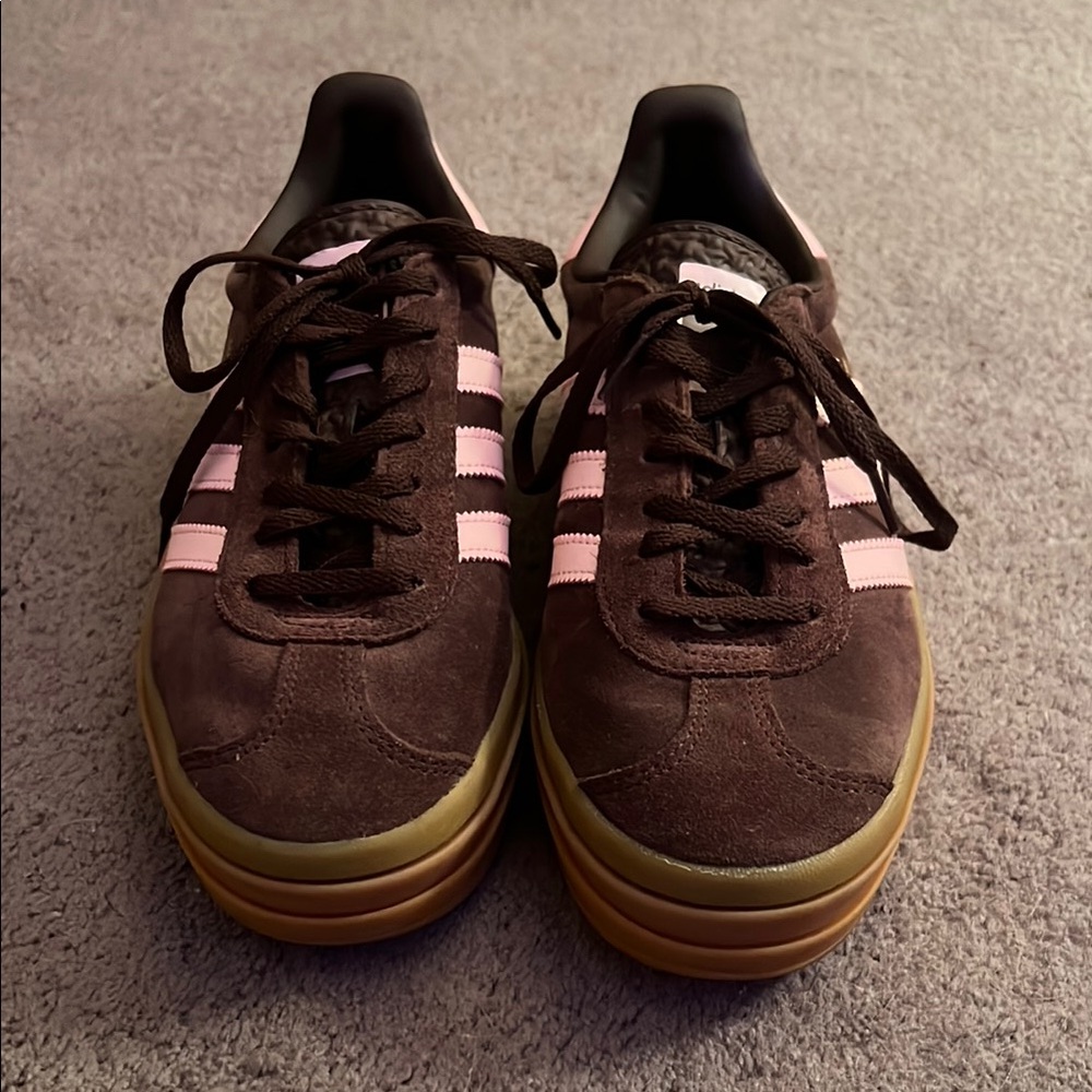 Adidas Brown and Pink Sneakers